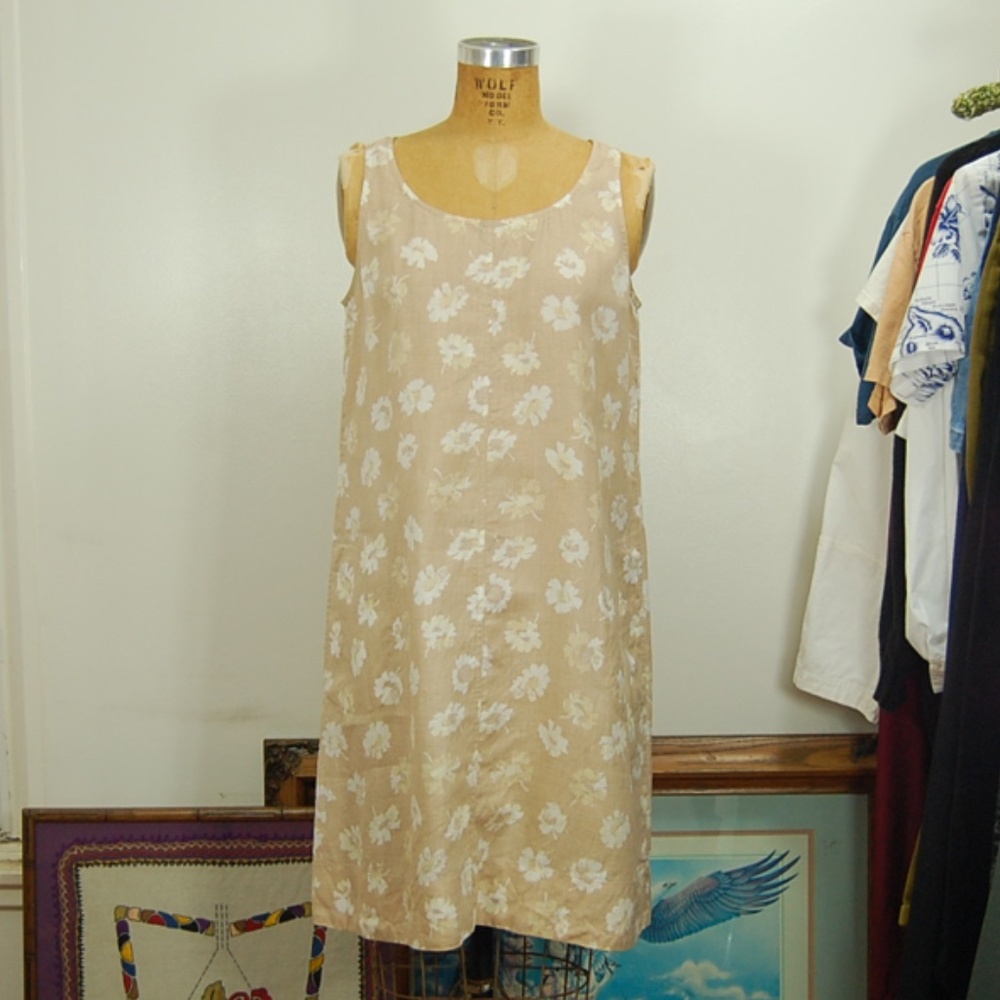 J. Jill Linen Floral Tent Tank Dress